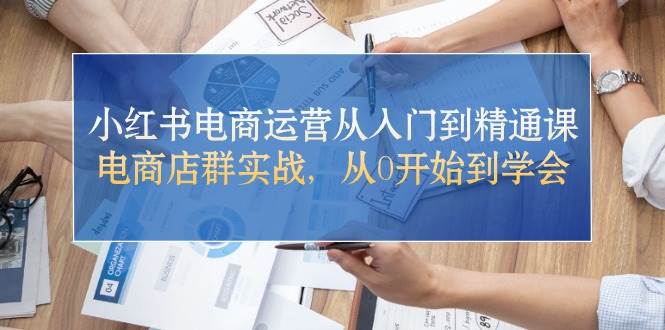 小红书电商运营从入门到精通课，电商店群实战，从0开始到学会-臻优网