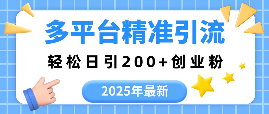 2025年最新多平台精准引流，轻松日引200+-臻优网