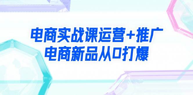 电商实战课运营+推广，电商新品从0打爆（99节视频课）-臻优网