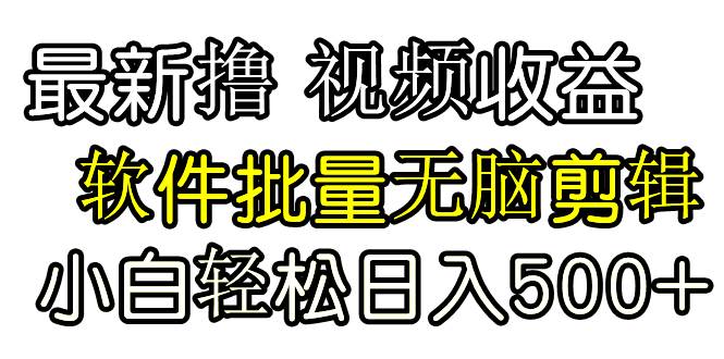 发视频撸收益，软件无脑批量剪辑，第一天发第二天就有钱-臻优网