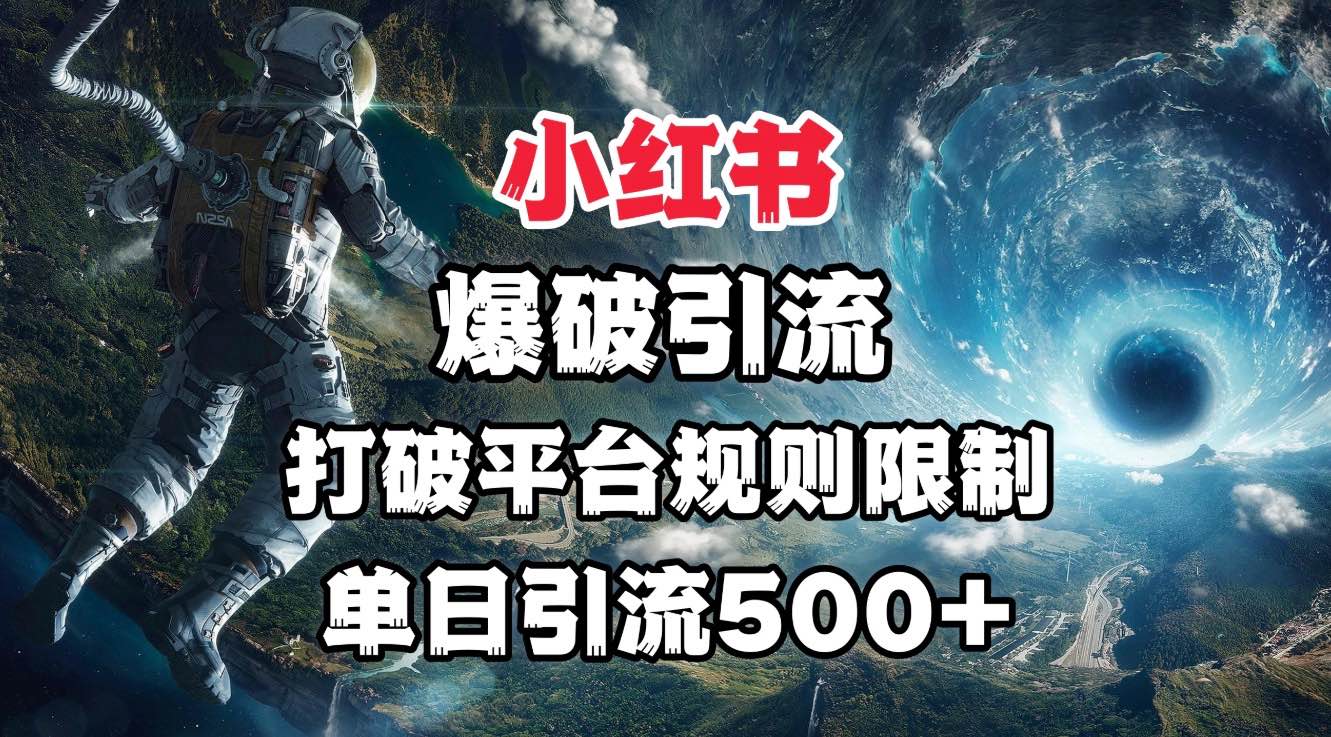 小红书爆破引流，打破平台的规则限制，单日引流500+精准粉-臻优网