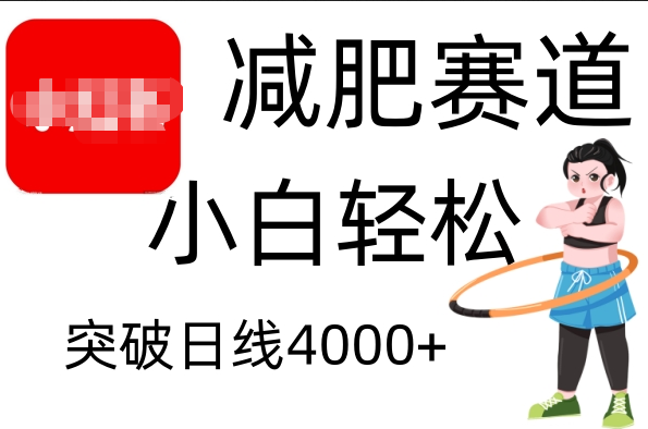小红书减肥赛道，小白轻松日利润4000+-臻优网