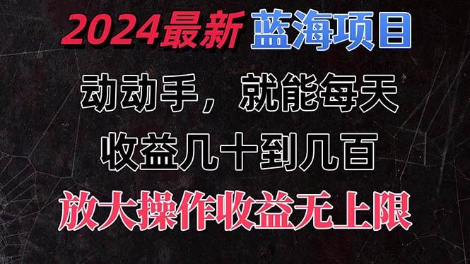 有手就行的2024全新蓝海项目，每天1小时收益几十到几百，可放大操作收…-臻优网
