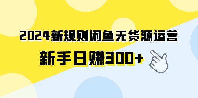 2024新规则闲鱼无货源运营新手日赚300+-臻优网