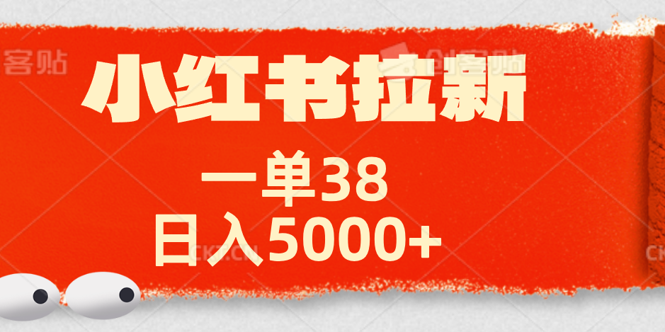 小红书拉新项目，一单38元！日入5000+【揭秘】-臻优网