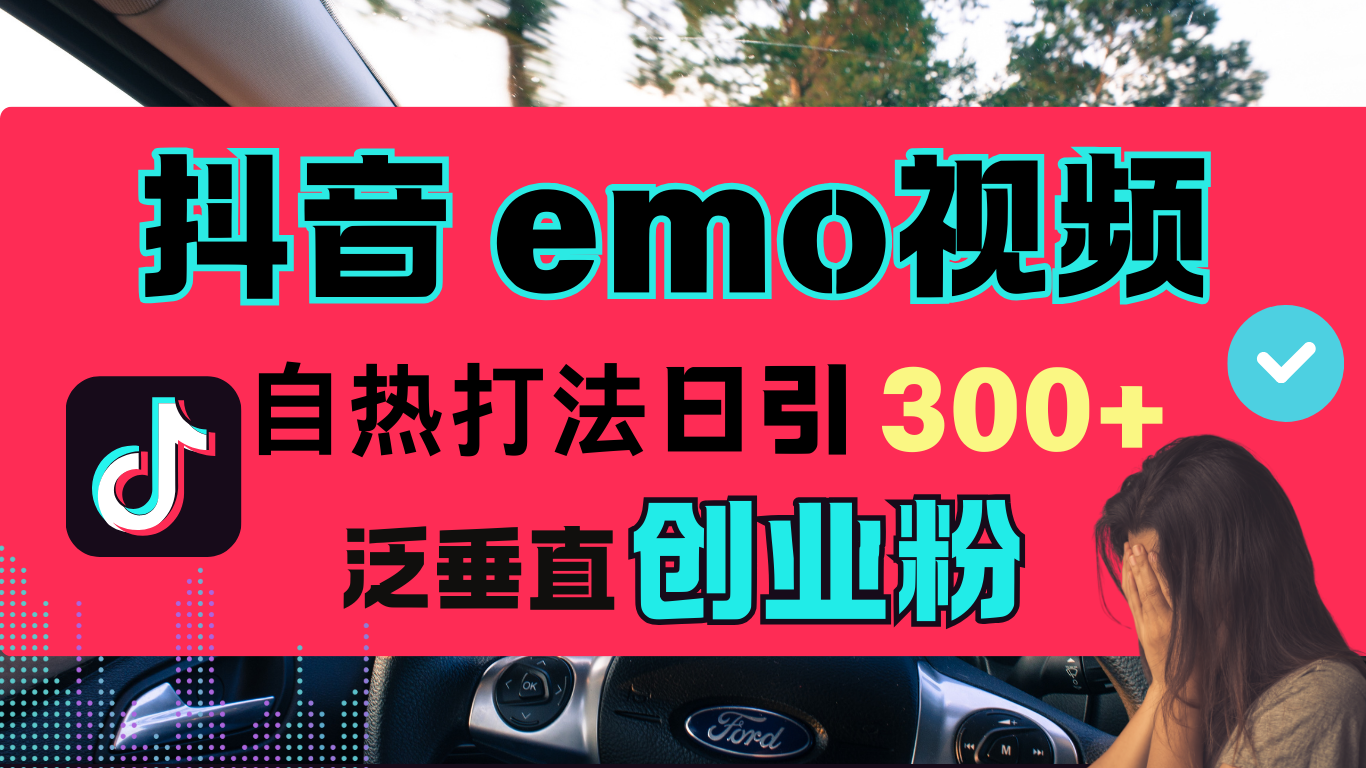 抖音“EMO视频”自热流打法，日引300+泛垂直创业粉-臻优网