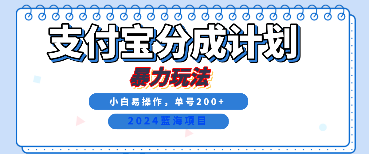 2024最新冷门项目，支付宝视频分成计划，直接粗暴搬运，日入2000+，有手就行！-臻优网