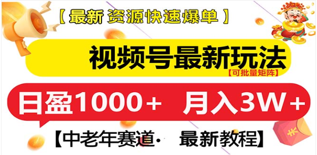 视频号独家玩法，老年养生赛道，无脑搬运爆款视频，日入1000+-臻优网