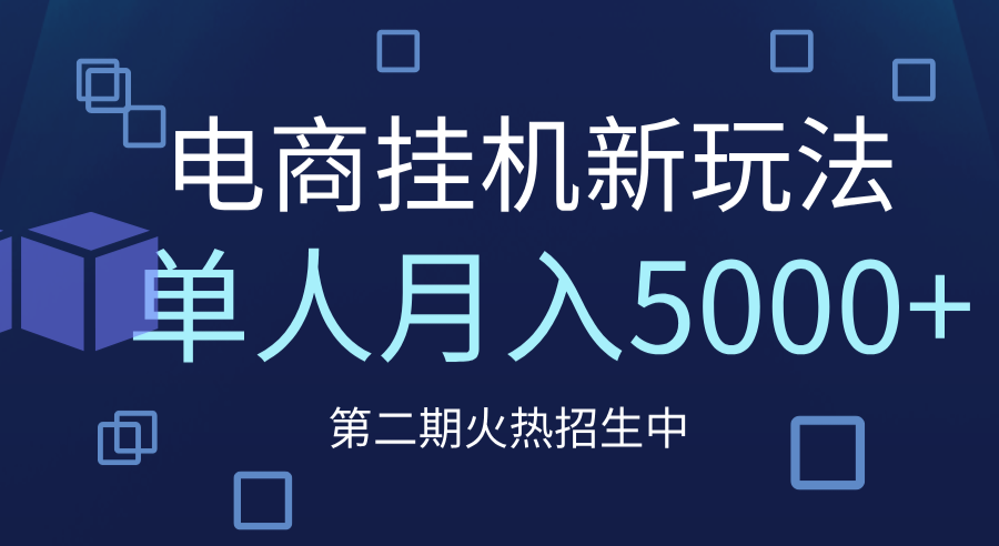 电商平台挂机新玩法，单人月入5000+攻略-臻优网
