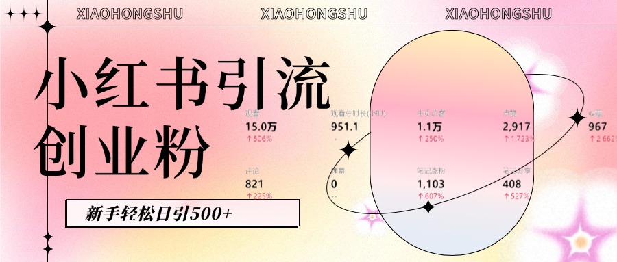小红书私域引流无脑操作法：AI生成内容，粉丝自动转化，新手轻松日引500+创业粉-臻优网
