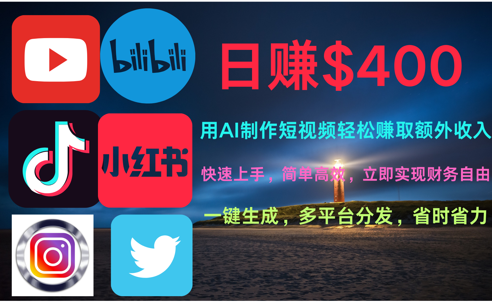 玩转全网视频平台，创造视频就能轻松赚取每天400美金-臻优网