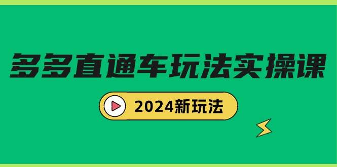多多直通车玩法实战课，2024新玩法（7节课）-臻优网