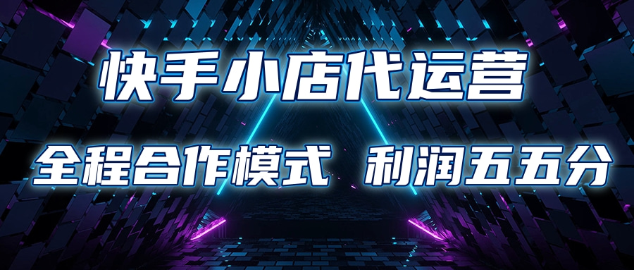 快手小店代运营 限时托管计划合作模式 利润五五分成-臻优网