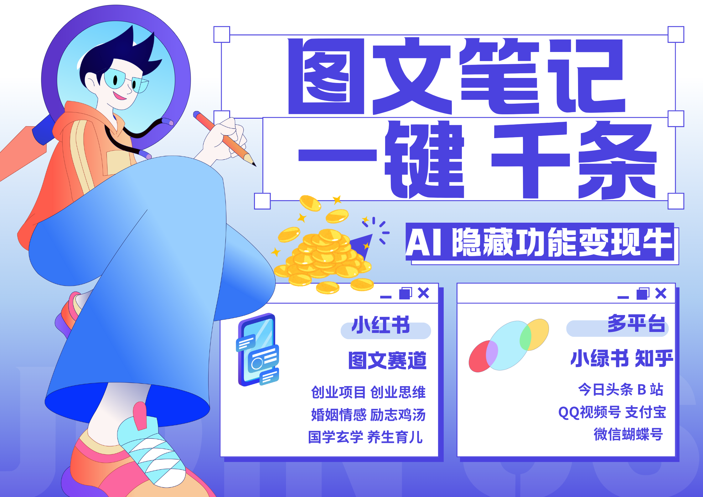 小红书小绿书 秒生图文一键千条 轻松变现3W+-臻优网