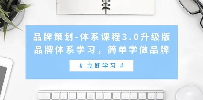 品牌策划-体系课程3.0升级版，品牌体系学习，简单学做品牌（高清无水印）-臻优网