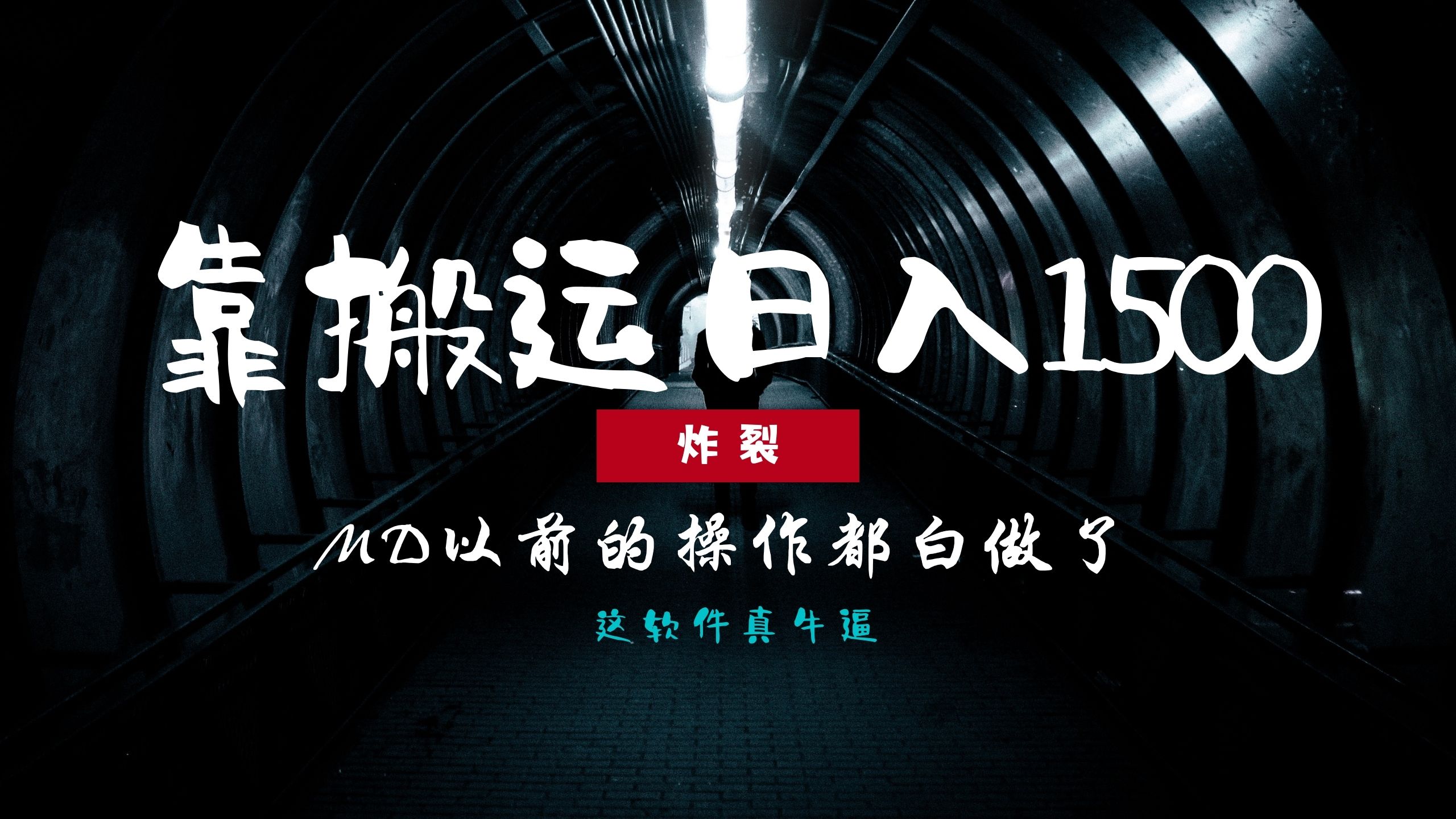炸裂！0基础搬运也能批量日赚1500+，以前的操作都白做了！-臻优网
