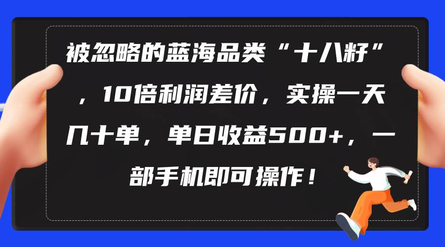 被忽略的蓝海品类“十八籽”，10倍利润差价，实操一天几十单 单日收益500+-臻优网