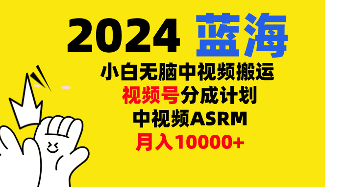 小白无脑复制-中视频视频号-分成计中视频ASRM-臻优网