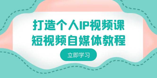 打造个人IP视频课-短视频自媒体教程，个人IP如何定位，如何变现-臻优网