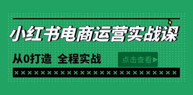 最新小红书·电商运营实战课，从0打造  全程实战（65节视频课）-臻优网