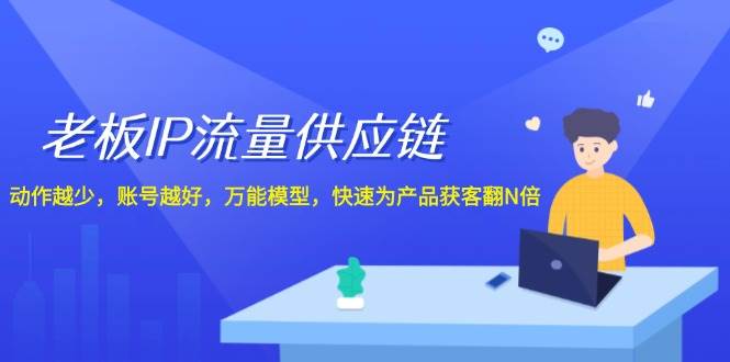 老板 IP流量 供应链，动作越少，账号越好，万能模型，快速为产品获客翻N倍-臻优网