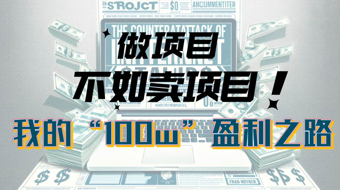 为什么做项目不如卖项目？我的100W+盈利之路-臻优网