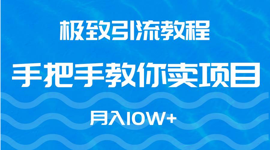 极致引流教程，手把手教你卖项目，月入10W+-臻优网