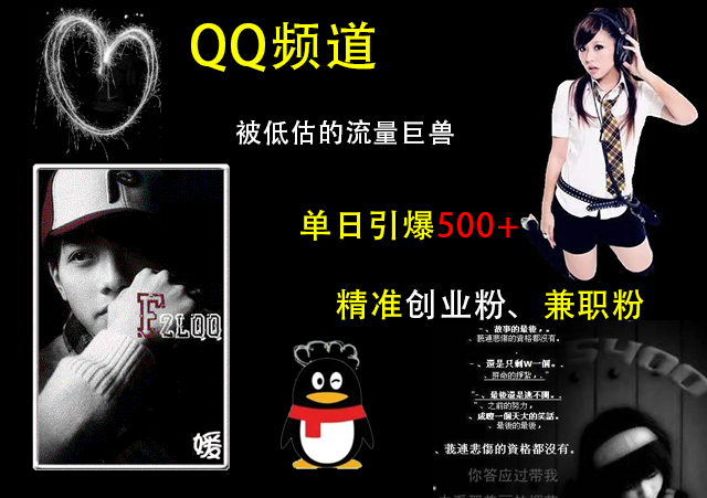 QQ频道，被低估的流量巨兽，单日引爆500+精准创业粉、兼职粉的引流秘籍-臻优网