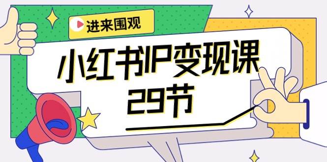 小红书IP变现课：开店/定位/IP变现/直播带货/爆款打造/涨价秘诀/等等/29节-臻优网