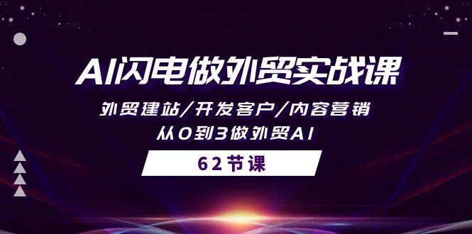 AI闪电做外贸实战课，外贸建站/开发客户/内容营销/从0到3做外贸AI-62节-臻优网