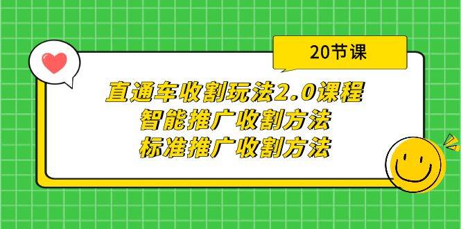 直通车收割玩法2.0课程：智能推广收割方法+标准推广收割方法（20节课）-臻优网