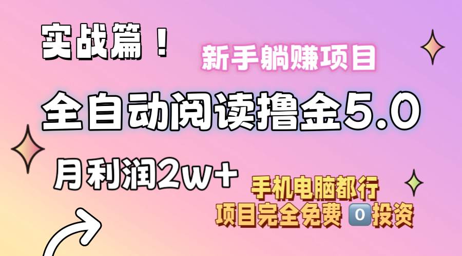 小说全自动阅读撸金5.0 操作简单 可批量操作 零门槛！小白无脑上手月入2w+-臻优网