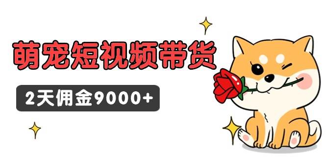 东哲日记·萌宠短视频带货，2天佣金9000+-臻优网