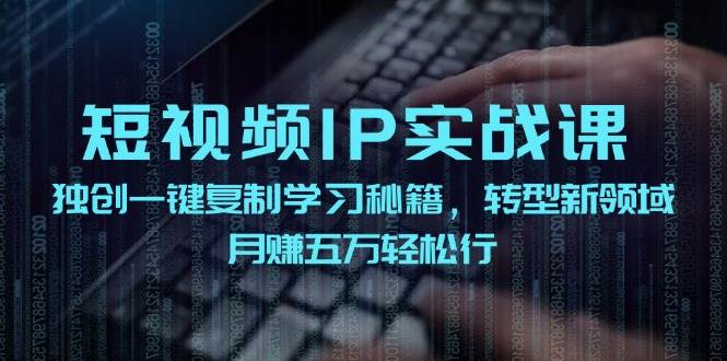 短视频 IP实战课，独创一键复制学习秘籍，转战新领域，月赚五万轻松行-臻优网