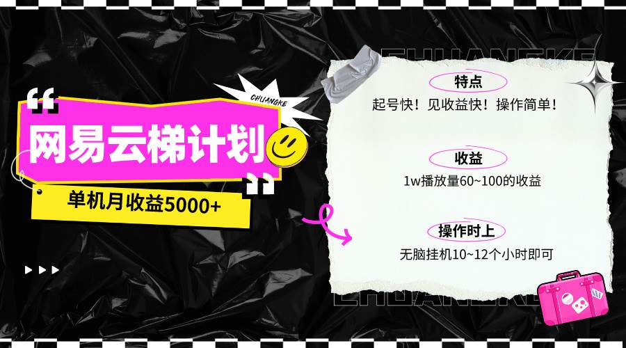 最新网易云梯计划网页版，单机月收益5000+！可放大操作-臻优网