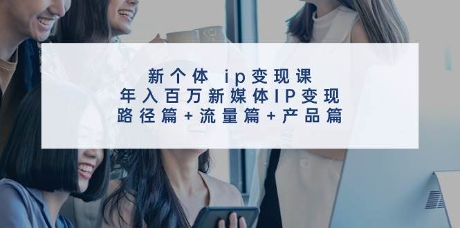 新个体 ip变现课，年入百万新媒体IP变现，路径篇+流量篇+产品篇-臻优网
