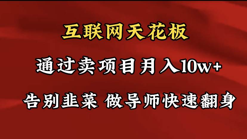 导师训练营互联网的天花板，让你告别韭菜，通过卖项目月入10w+，一定要…-臻优网