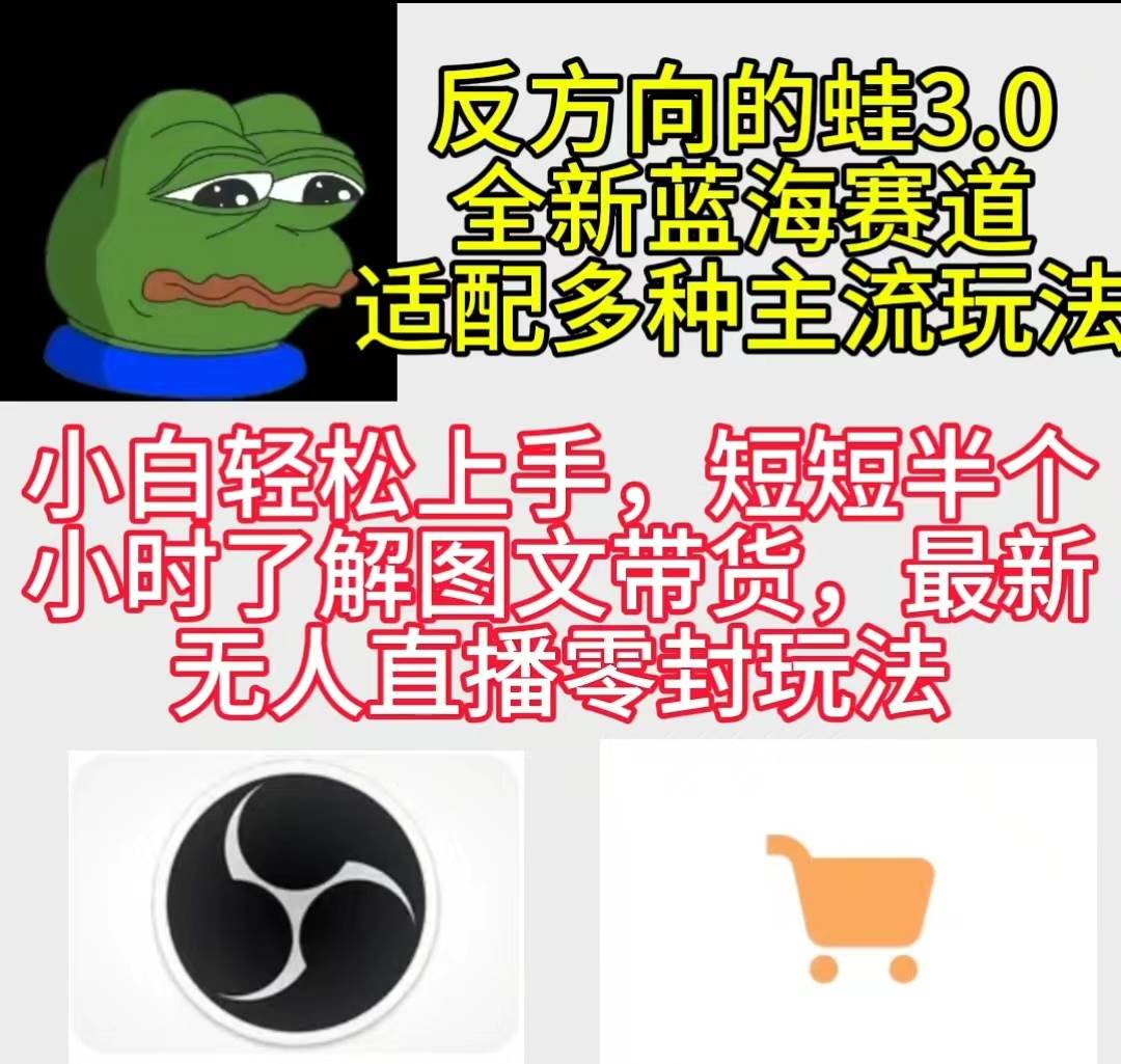 反方向的蛙3.0，图文最新玩法，变现多元化，新蓝海项目，小白轻松上手-臻优网