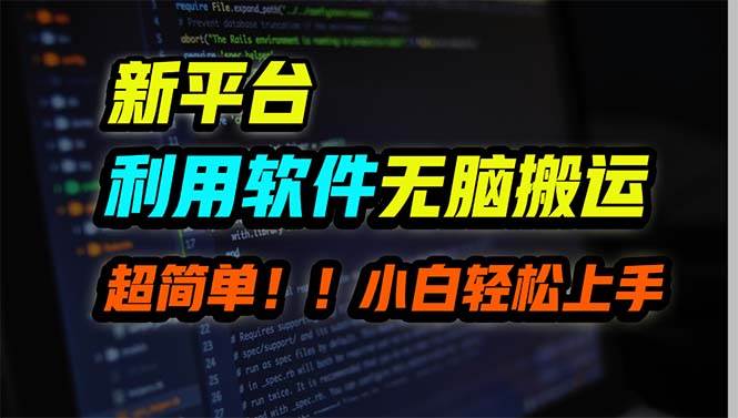 新平台用软件无脑搬运，月赚10000+，小白也能轻松上手-臻优网