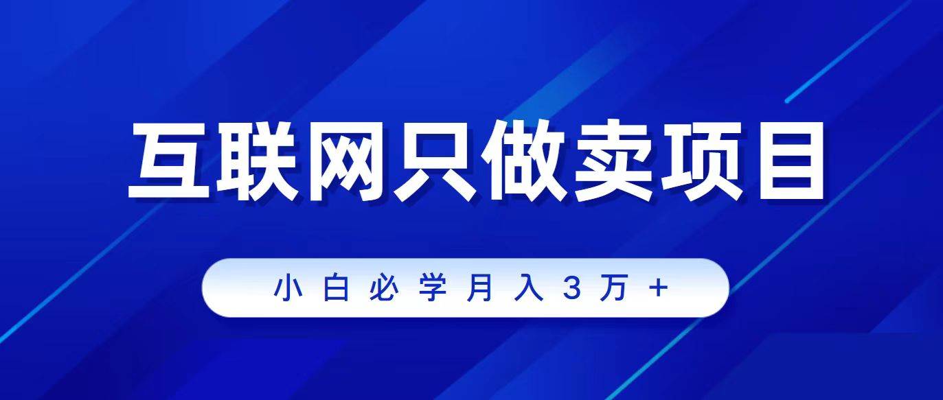 互联网的尽头就是卖项目，被割过韭菜的兄弟们必看！轻松月入三万以上！-臻优网
