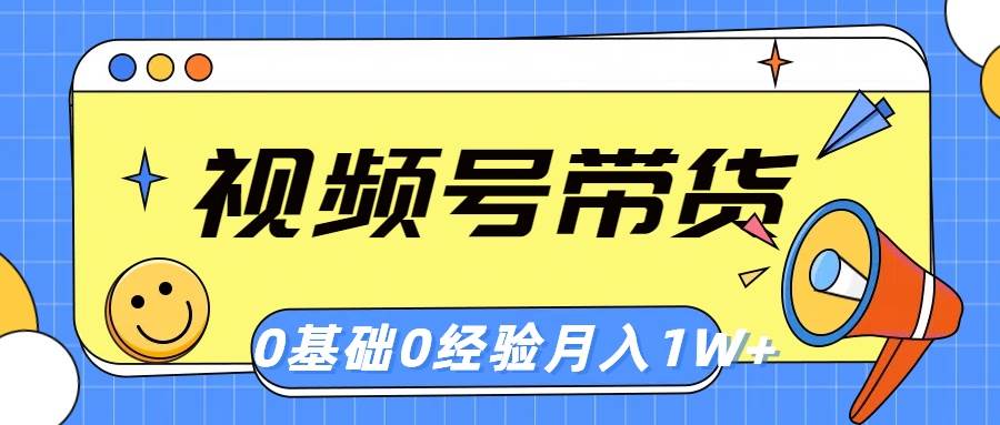 视频号轻创业带货，零基础，零经验，月入1w+-臻优网