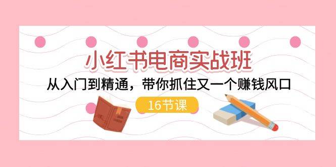 小红书电商实战班，从入门到精通，带你抓住又一个赚钱风口（16节）-臻优网