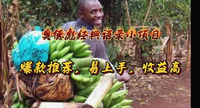 奥德彪经典语录小项目，爆款推荐，易上手，收益高-臻优网
