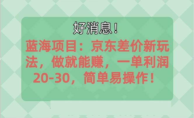 越早知道越能赚到钱的蓝海项目：京东大平台操作，一单利润20-30，简单…-臻优网