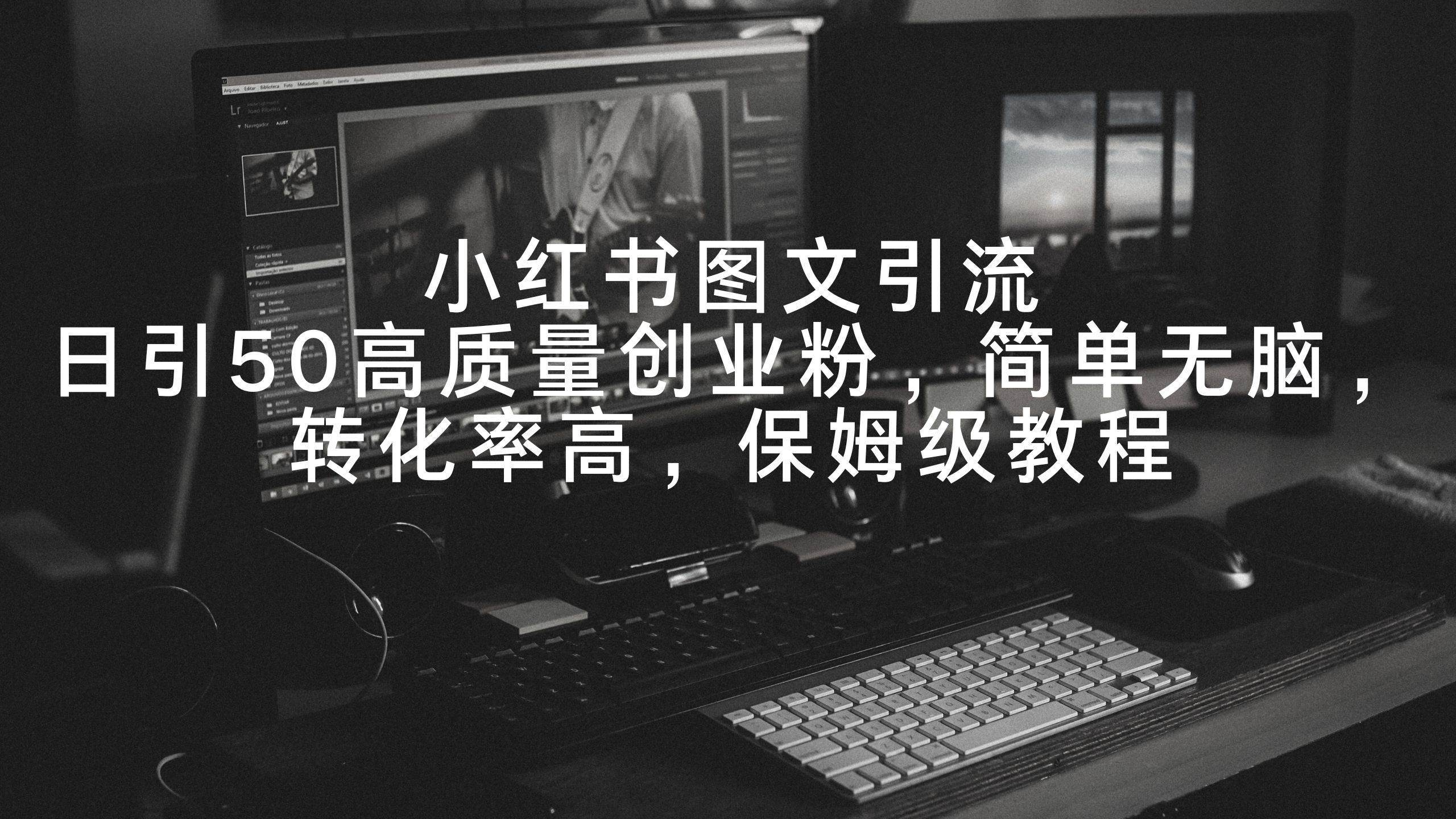 小红书图文引流，日引50高质量创业粉，简单无脑，转化率高，保姆级教程-臻优网