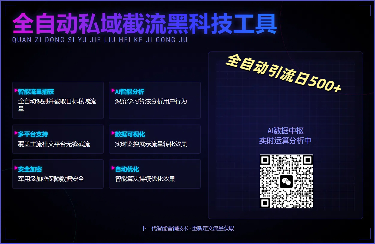 全自动私域截流黑科技工具——全自动引流日500+-臻优网