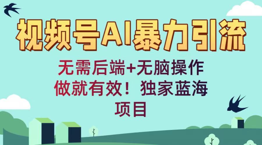 视频号AI暴力引流：无需后端+无脑操作，做就有效！独家蓝海项目-臻优网