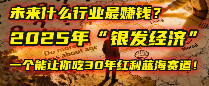 未来什么行业最赚钱？马哥揭秘2025年“银发经济”：一个能让你吃30年红利的蓝海赛道！-臻优网