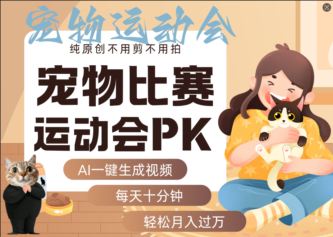 AI萌宠运动员跳水 射击  篮球  足球比赛   每天十分钟 附详细提示词文案库  代替做素材 卖提示词 卖虚拟资料  卖宠物产品 做宠物私人定制产品  带徒弟 带陪跑 卖课  创作者分成 月入5W+-臻优网