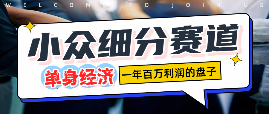 单身经济赛道，一天1000+-臻优网